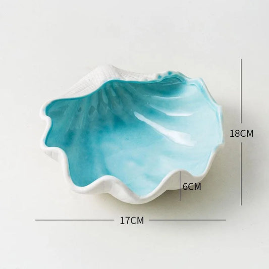 Cool Blue Seashell Jewelry Tray – A Calming Coastal Dish for Everyday Essentials