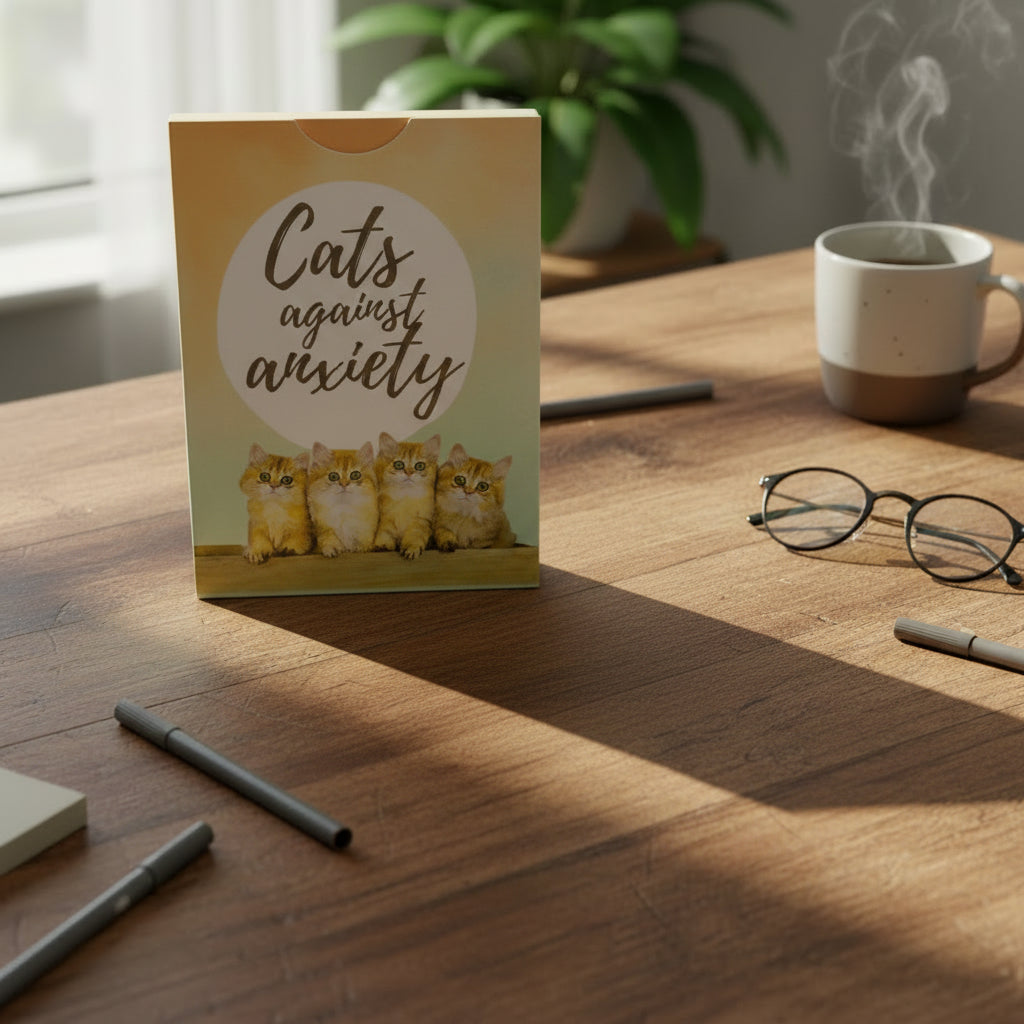 50-card anxiety relief deck with actionable calming activities