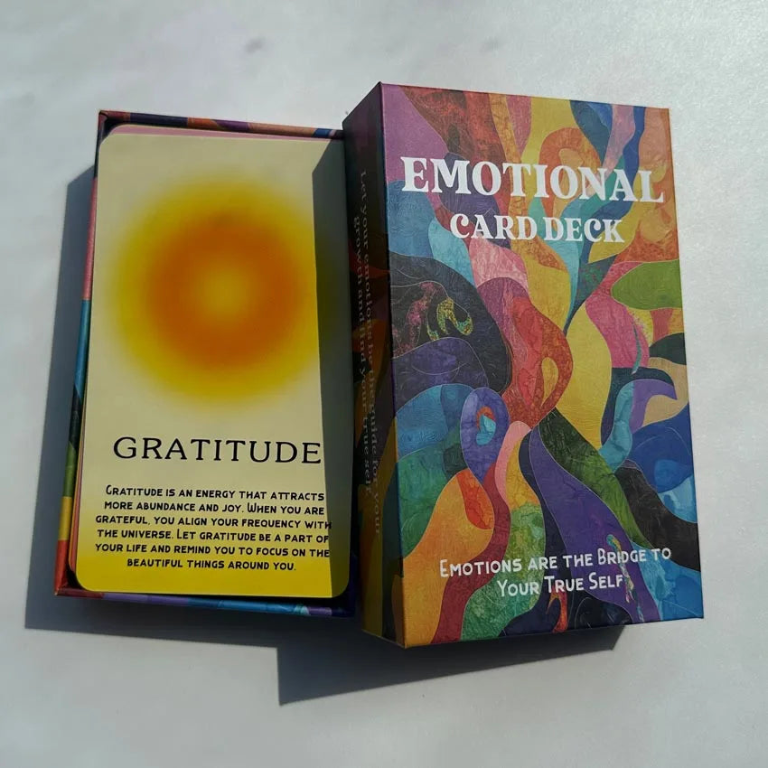 Emotional awareness card deck for guided reflection and mindful journaling