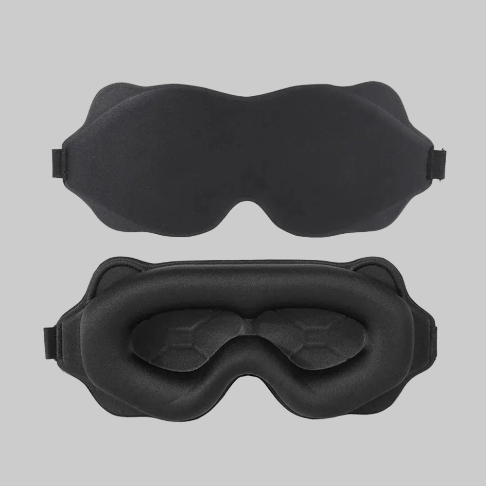 Light blocking sleep mask with nose bridge design for full darkness and comfort
