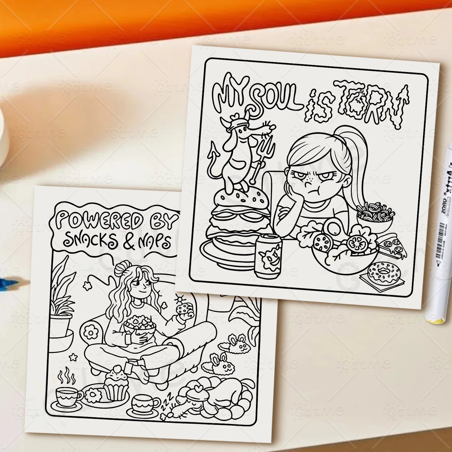 Stop Overthinking Coloring Book 24 Pages