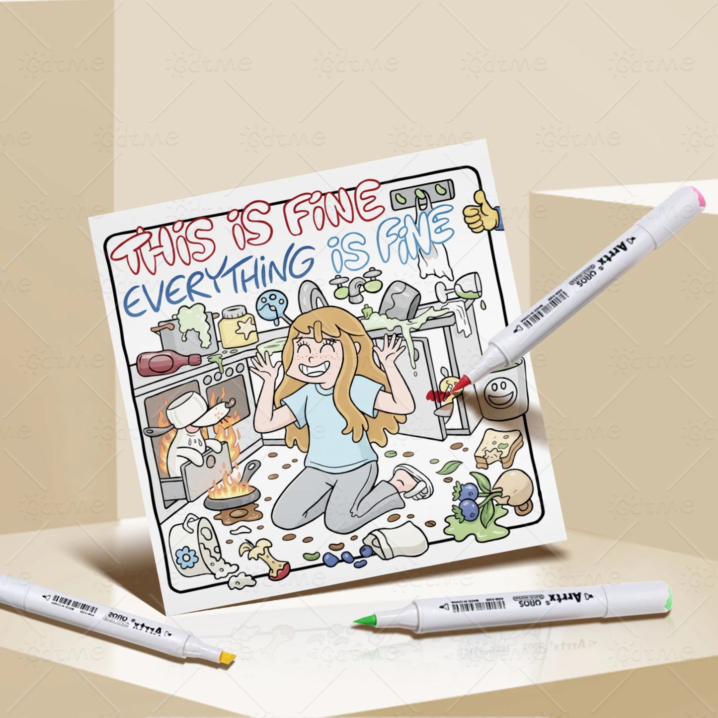 Stop Overthinking Coloring Book 24 Pages