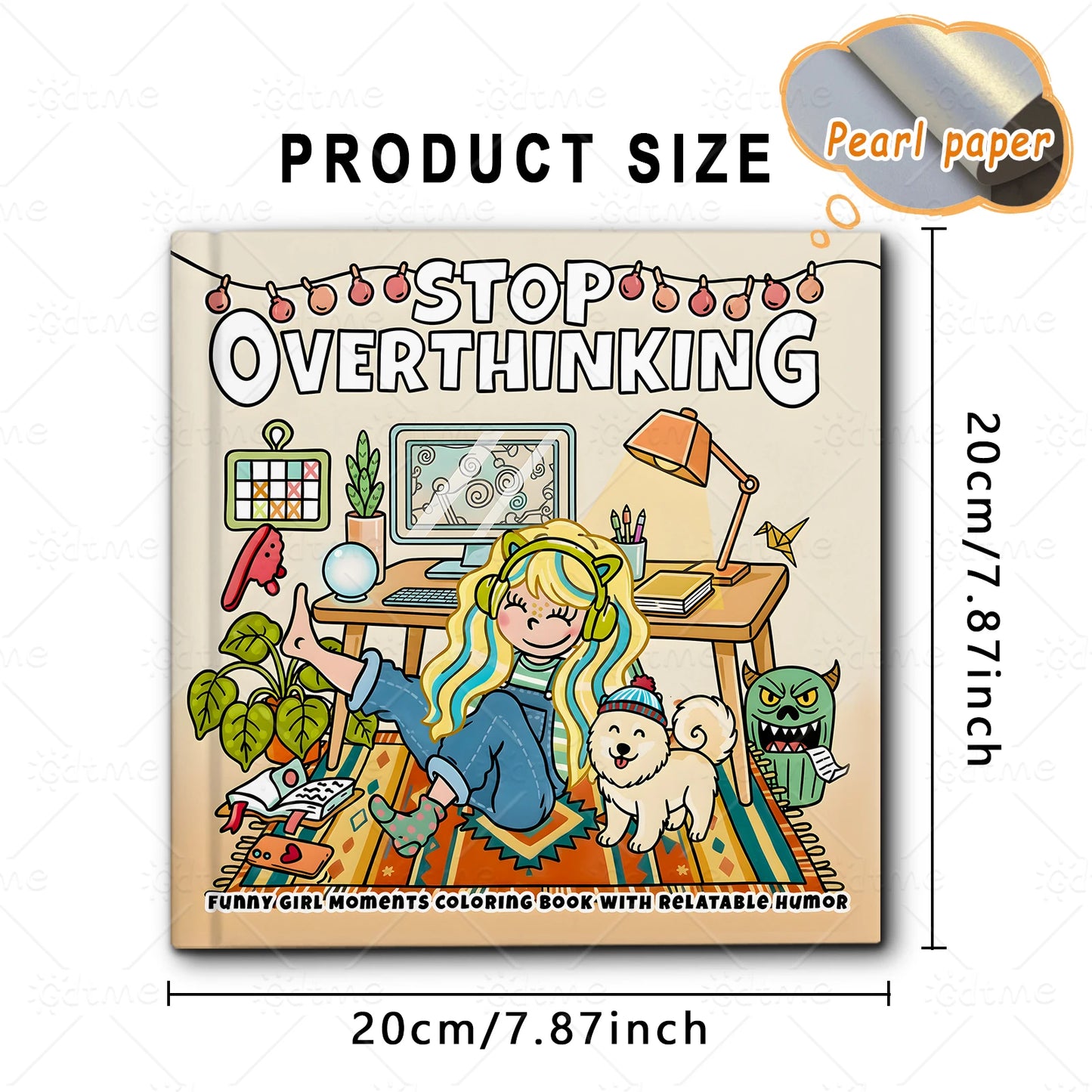 Stop Overthinking Coloring Book 24 Pages