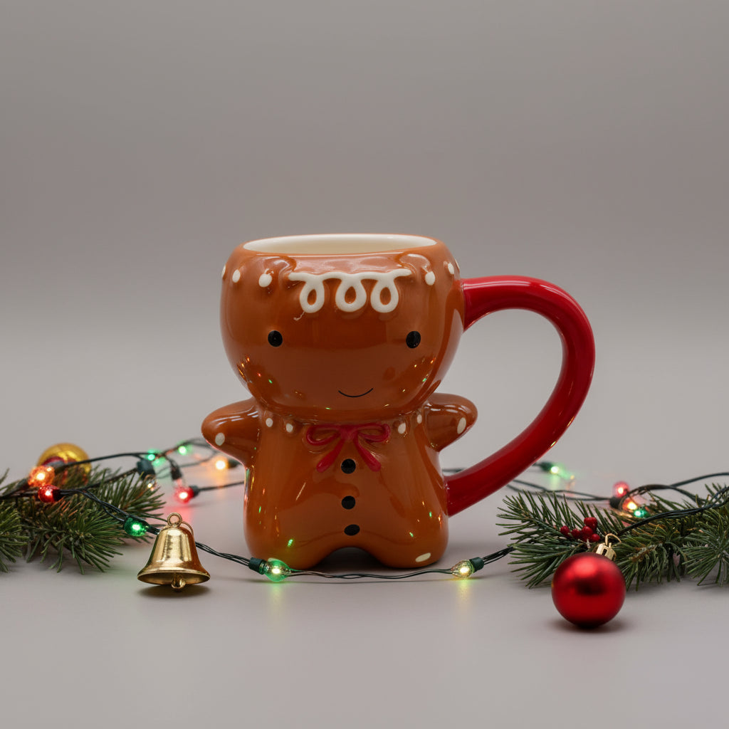 holiday coffee mug gingerbread man 300ml cozy christmas decor